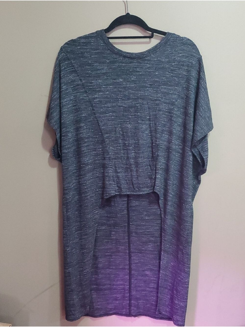 Moiety Women's Heathered Slate Gray Oversized Top Size Medium
